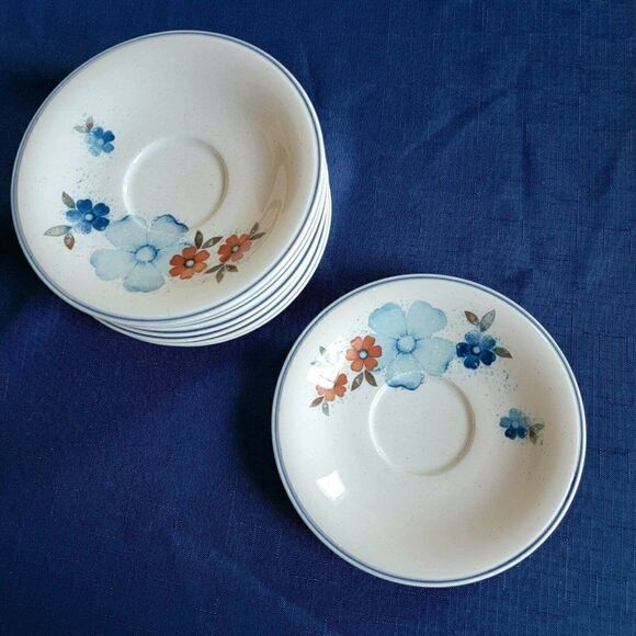 Lot of 8 Noritake Versatone Glimmer Salad Saucer Dessert Plates - Picture 3 of 6